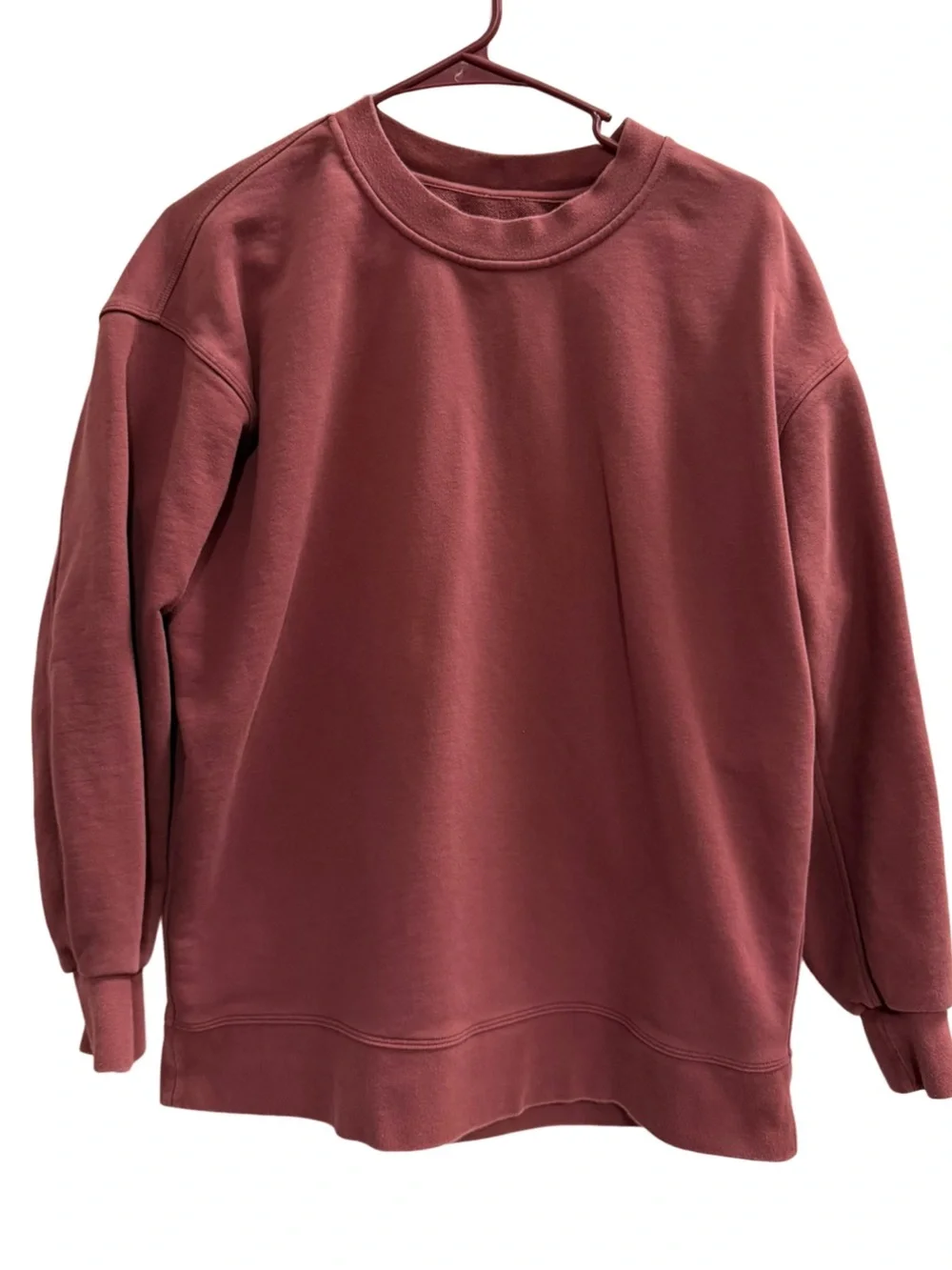 LULULEMON Perfectly Oversized Crew Smoky Red Estimated Size 8